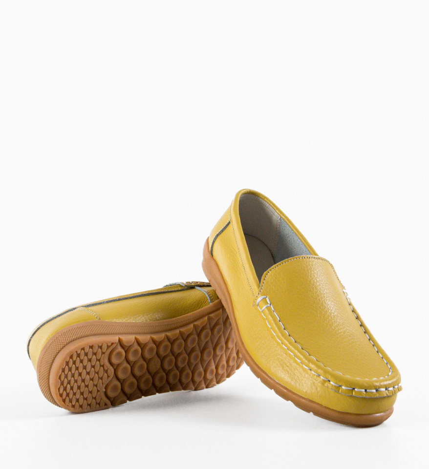 Pantofi Casual Georgie Galbeni - Img 3