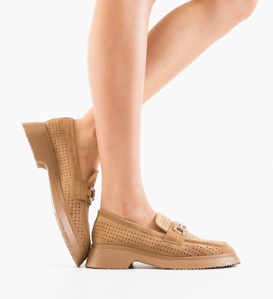 Pantofi Casual Irry Khaki - Img 5