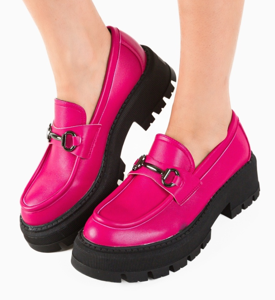 Pantofi Casual Jung Fuchsia - Img 8