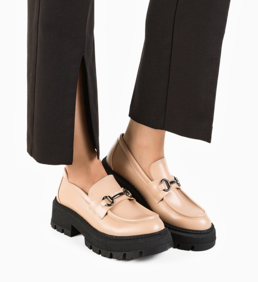 Pantofi Casual Jung Nude - Img 6