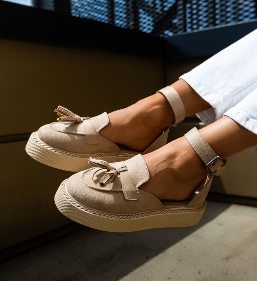 Pantofi Casual Kalin Bej - Img 14
