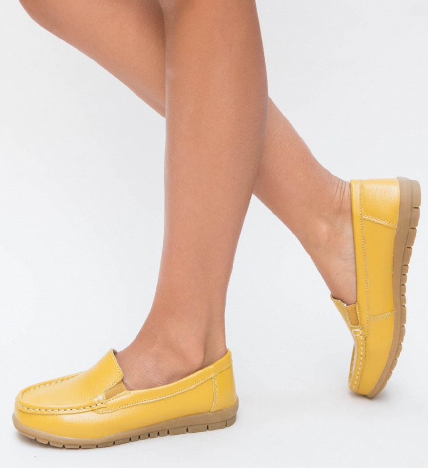 Pantofi Casual Kives Galbeni - Img 2