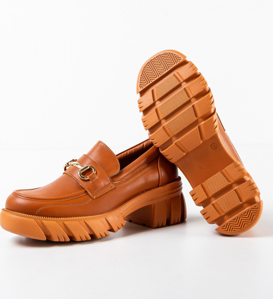 Pantofi casual Kylie Camel - Img 3