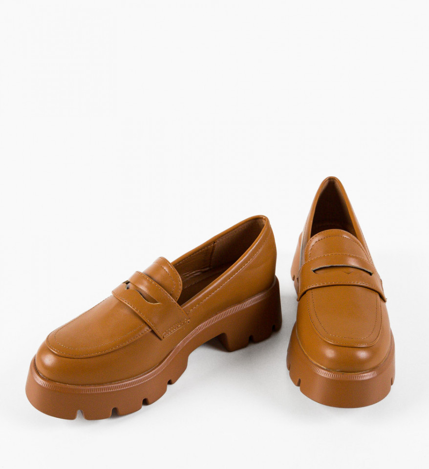 Pantofi Casual Lea Camel - Img 3