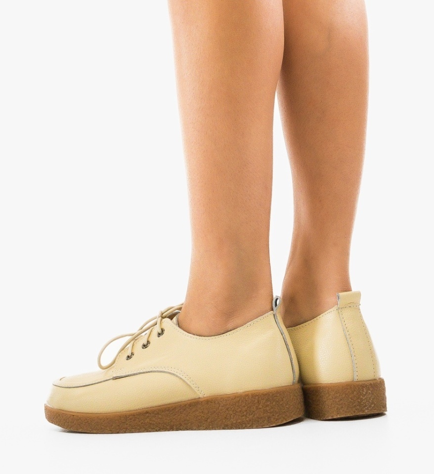 Pantofi Casual Maye Bej - Img 7