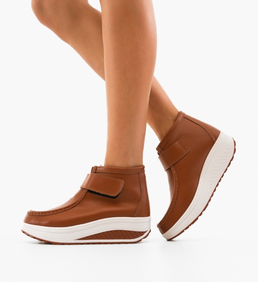 Pantofi Casual Misha Camel 2 - Img 5