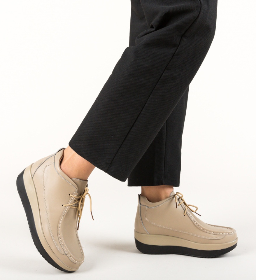 Pantofi Casual Nash Bej - Img 2