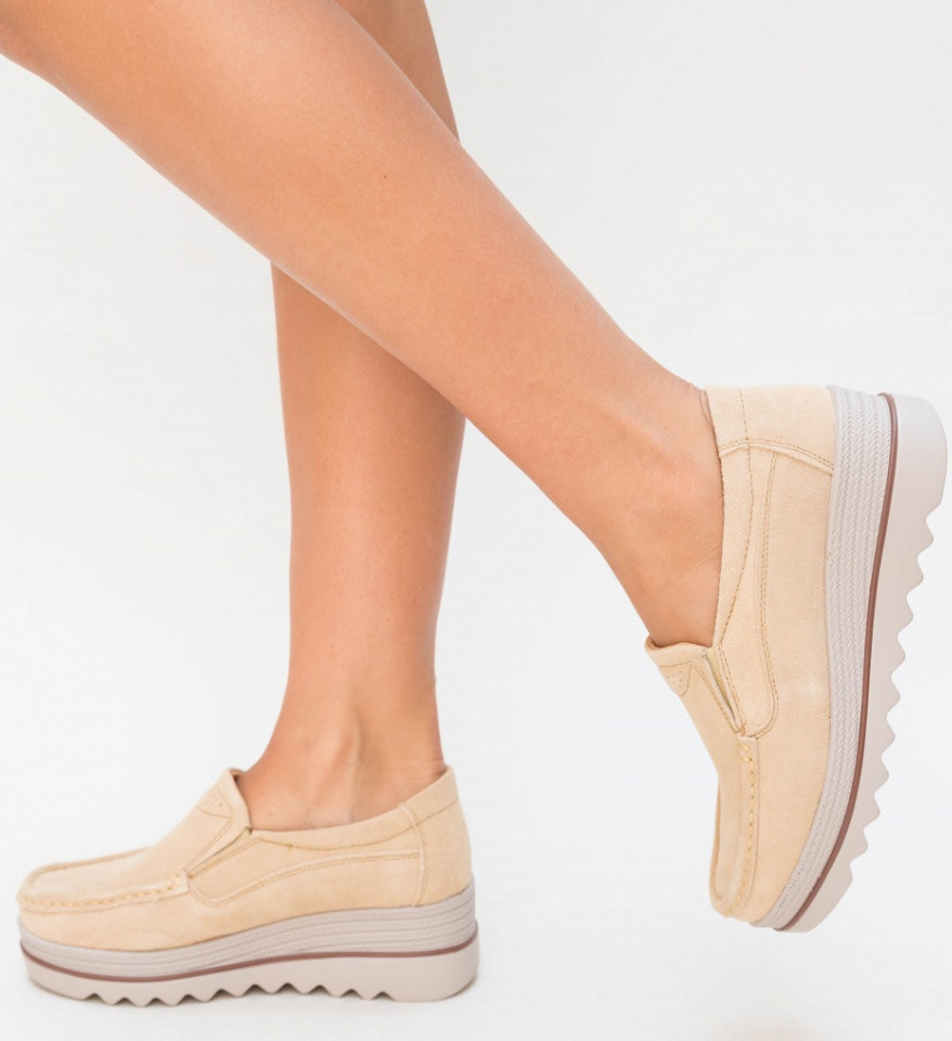 Pantofi Casual Smirno Bej - Img 3