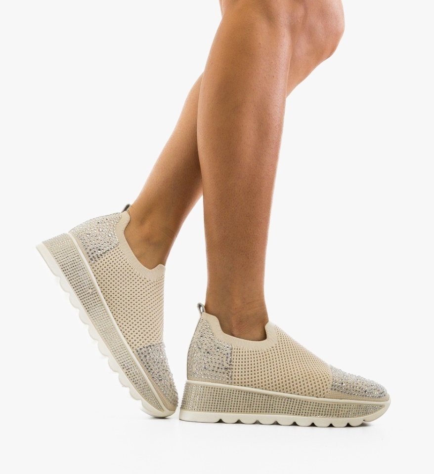 Pantofi Casual Sportif Bej - Img 2
