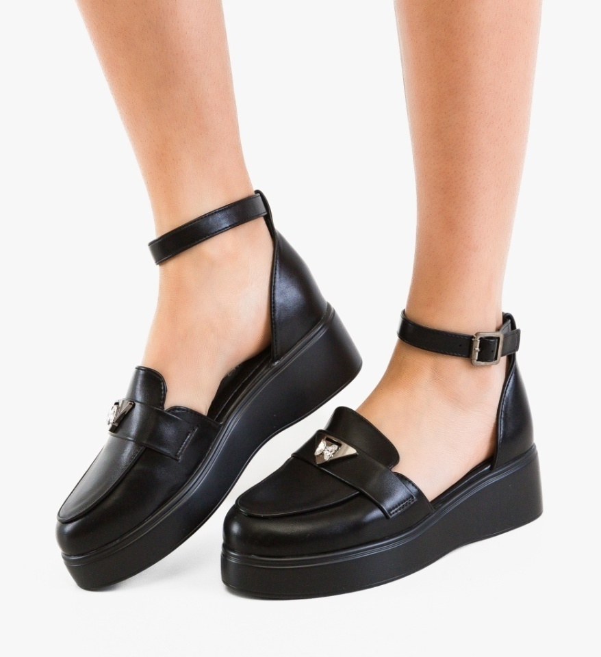 Pantofi casual Terfly Negri - Img 6