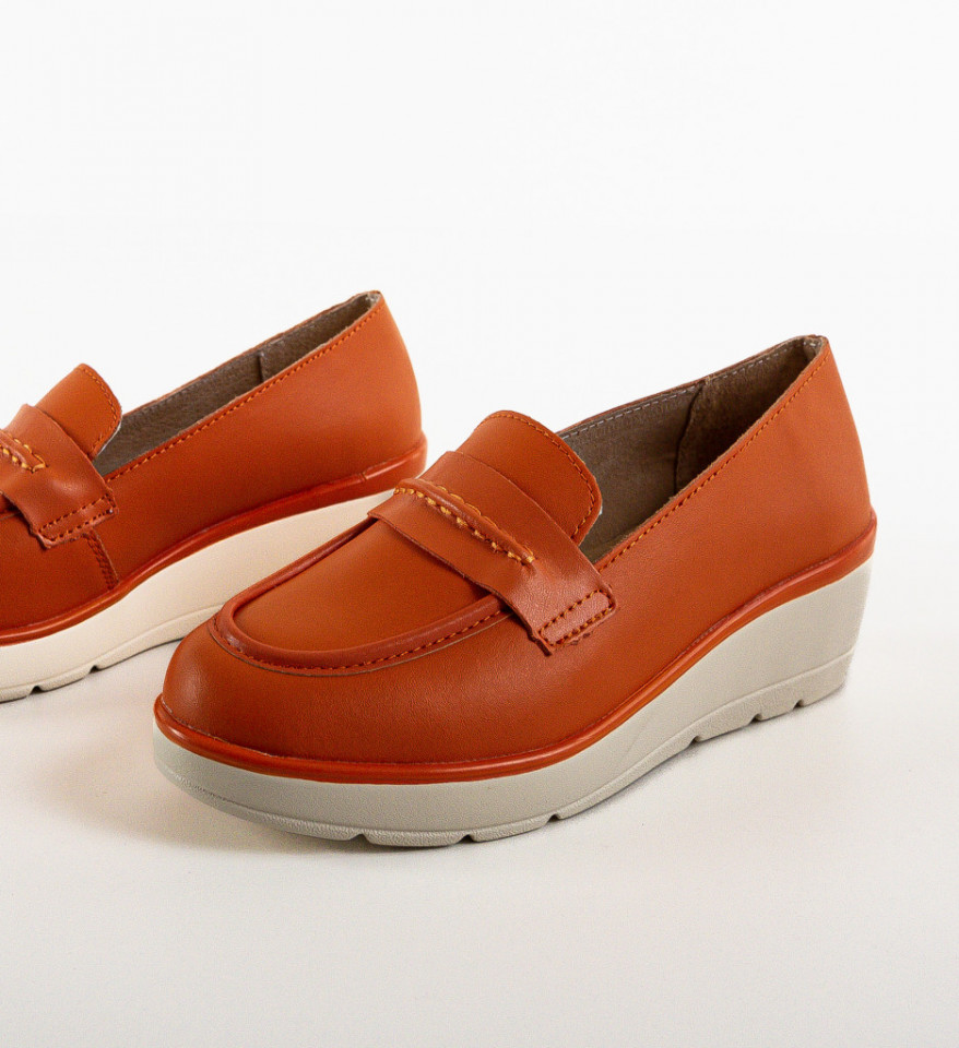 Pantofi Casual Teyana Portocalii - Img 3