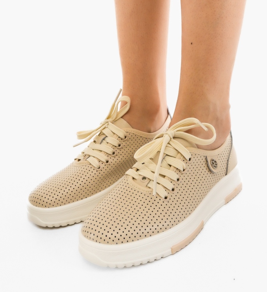 Pantofi Casual Ygrysha Bej - Img 8