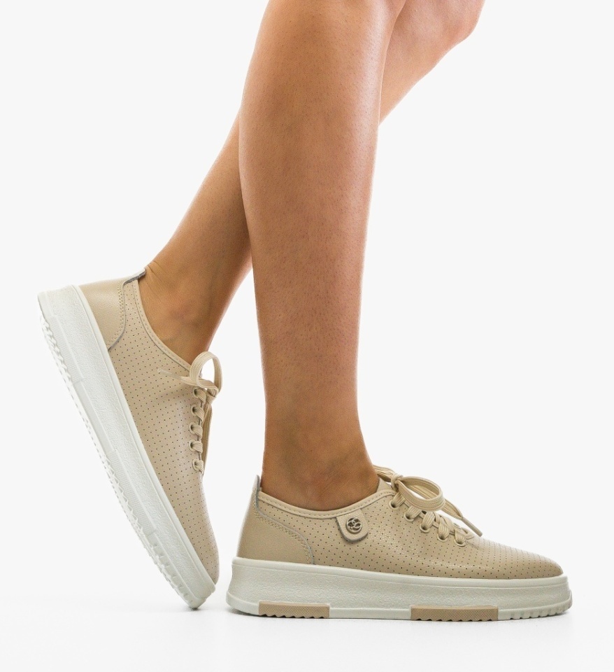 Pantofi Casual Ygrysha Bej - Img 12