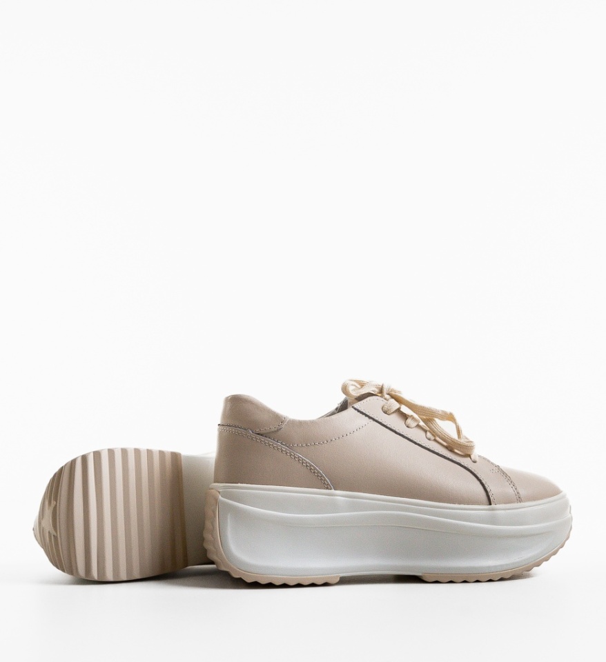 Pantofi Casual Yrna Bej - Img 3