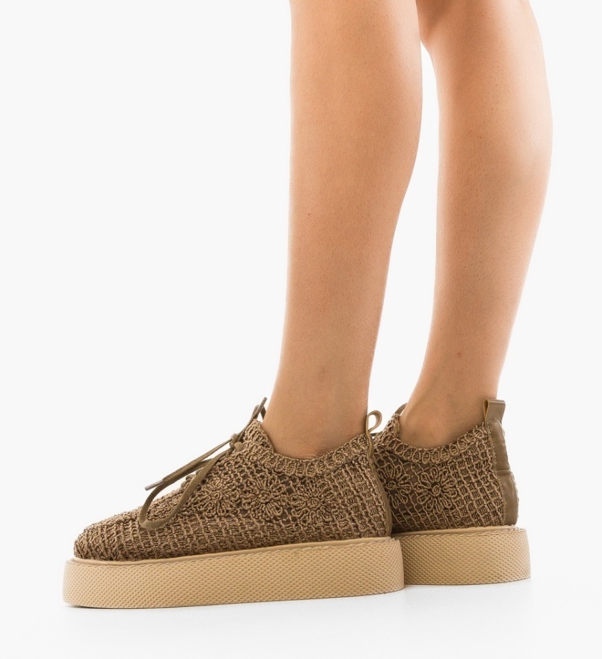 Pantofi Casual Ystory Khaki 3 - Img 6