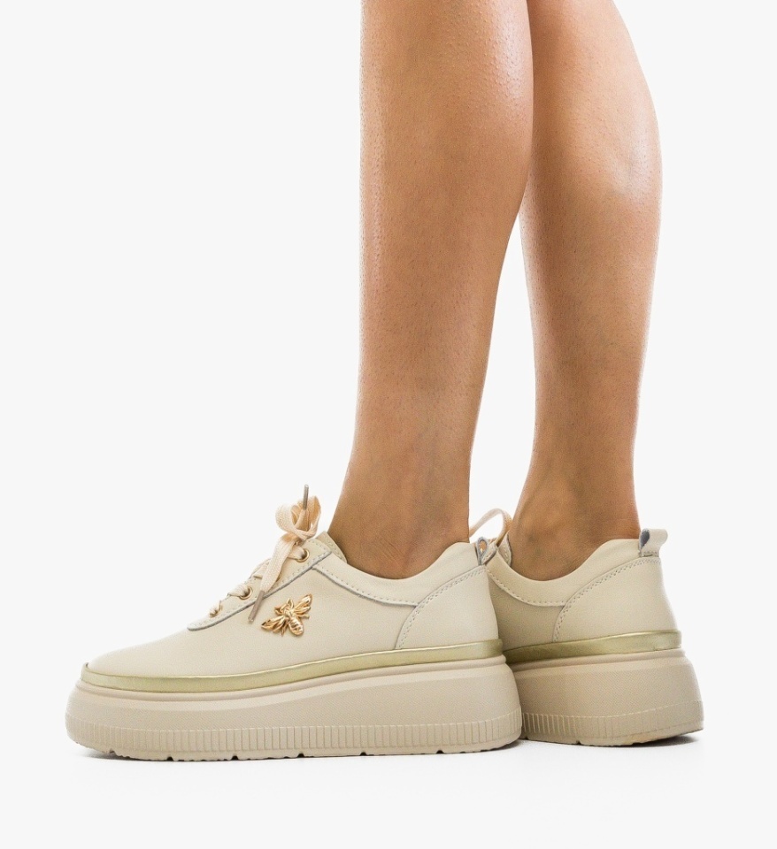 Pantofi Casual Zumzy Bej - Img 2