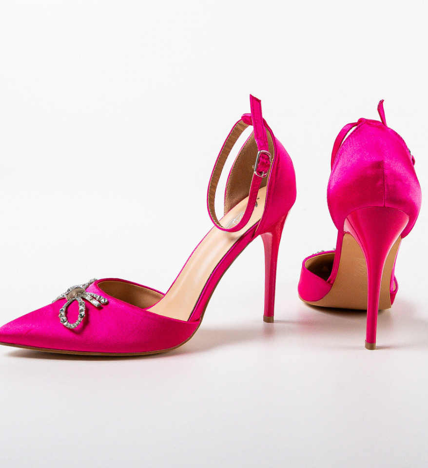 Pantofi cu toc Suja Fuchsia - Img 4
