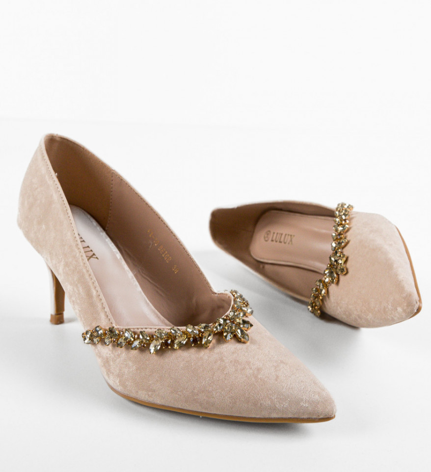 Pantofi dama Caiden Bej - Img 3