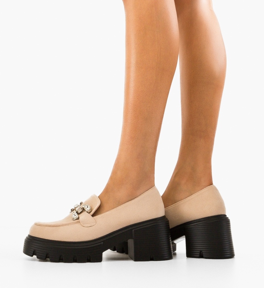 Pantofi dama casual Khursh Bej - Img 4