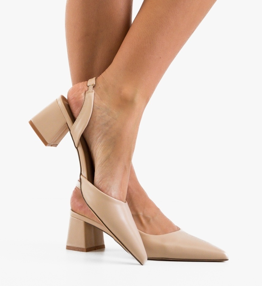 Pantofi dama Deder Nude - Img 4