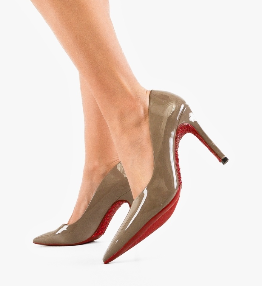 Pantofi dama Honny Khaki - Img 6