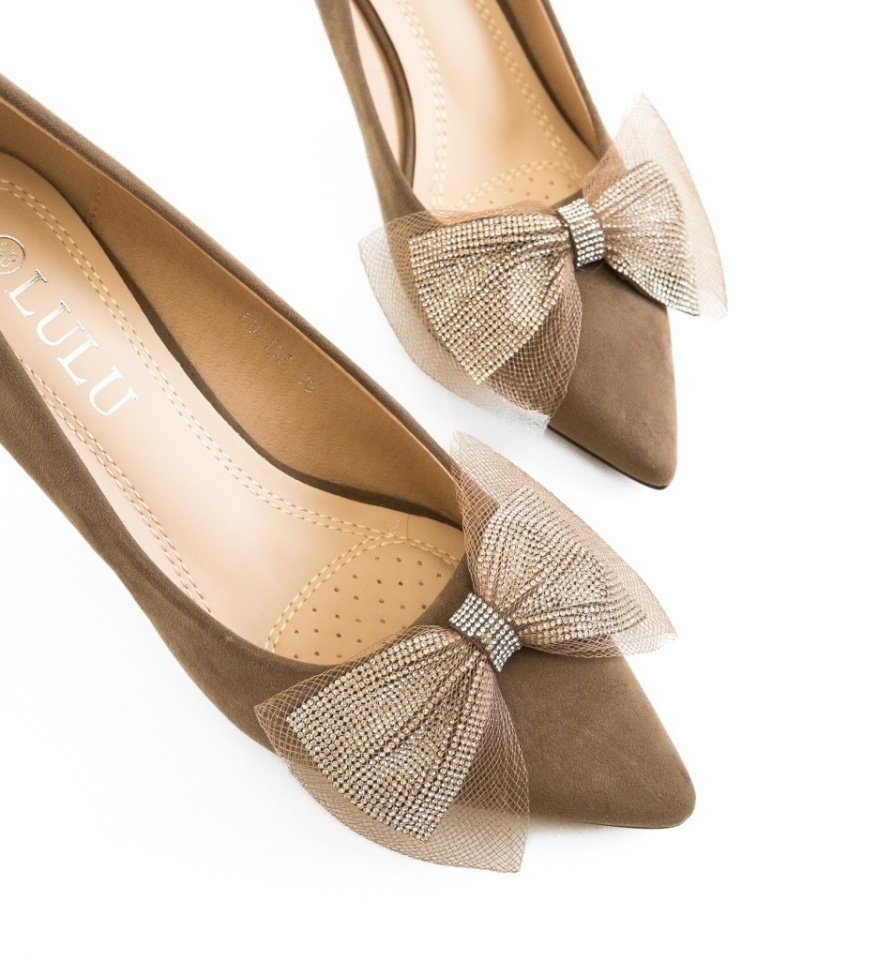 Pantofi dama Rahela Khaki - Img 3