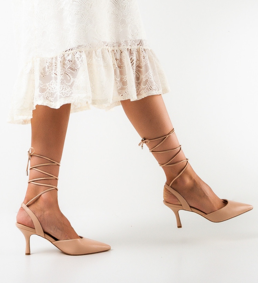 Pantofi dama Sanford Nude - Img 5