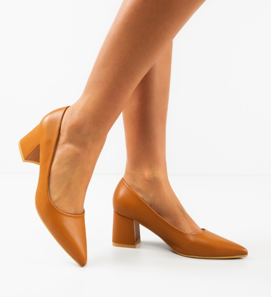 Pantofi dama Trev Camel - Img 5