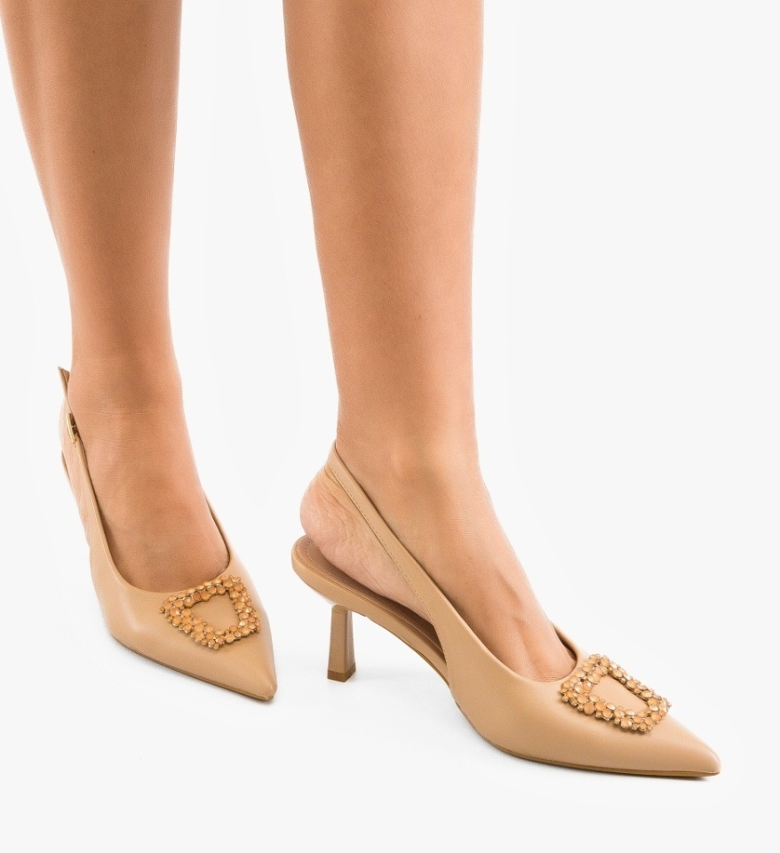 Pantofi dama Vaneza Camel - Img 3