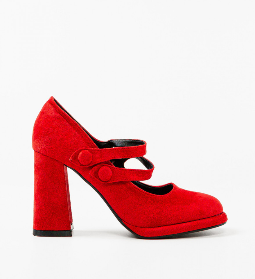 Pantofi dama Vintage Rosii 2 - Img 2