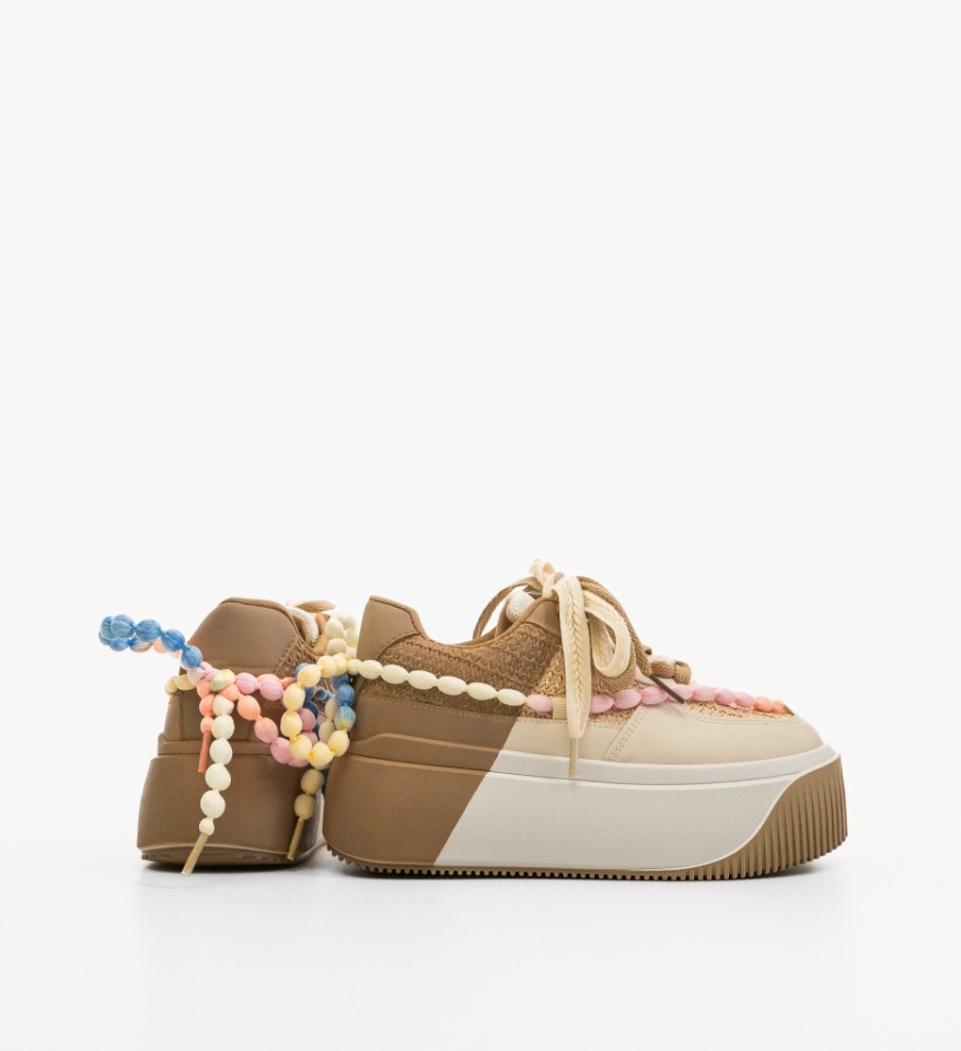 Pantofi sport dama Fabia Khaki - Img 5