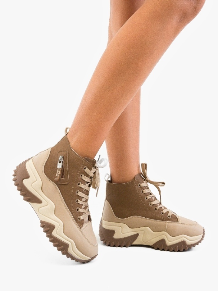 Pantofi Sport Maliha Khaki - Img 4
