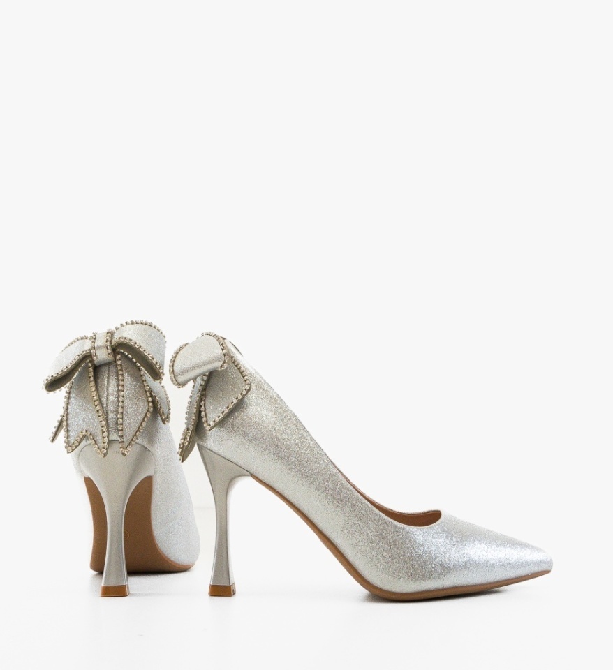 Pantofi stiletto dama Nenyz Argintii - Img 4