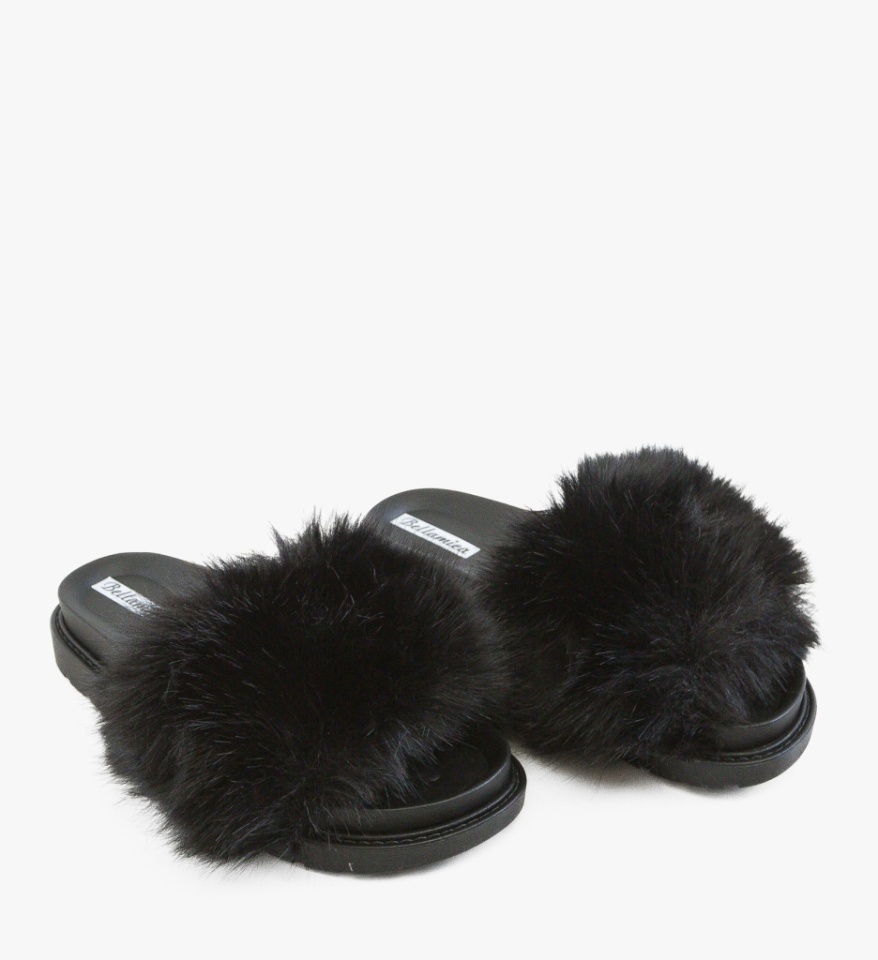 Papuci dama Puffu Negre - Img 3
