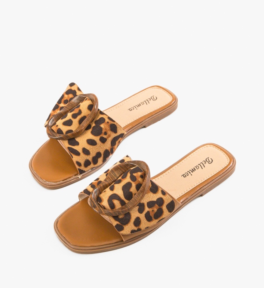 Papuci dama Wang Animal Print - Img 2