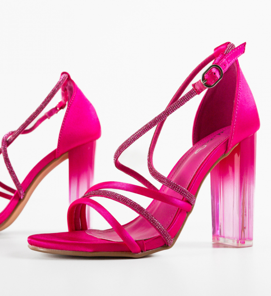 Sandale cu toc Aveler Fuchsia - Img 3