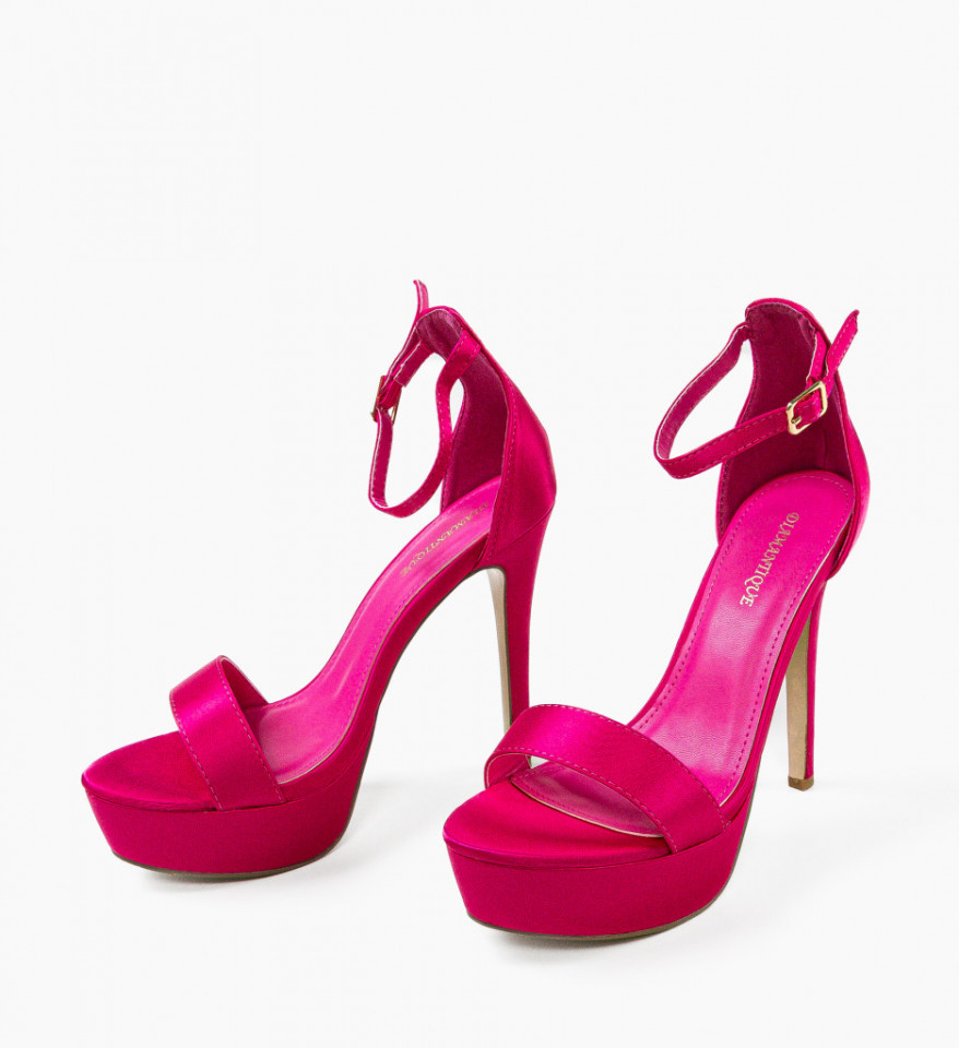 Sandale cu toc Bannist Fuchsia - Img 2