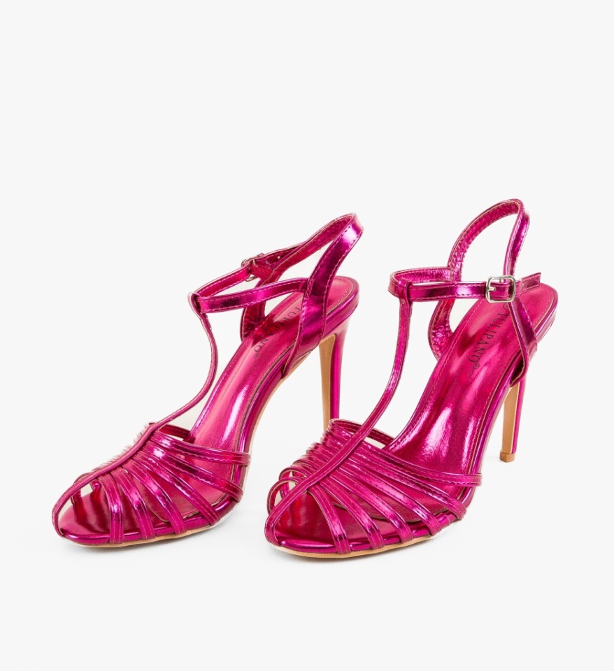 Sandale cu toc Bronte Fuchsia - Img 4