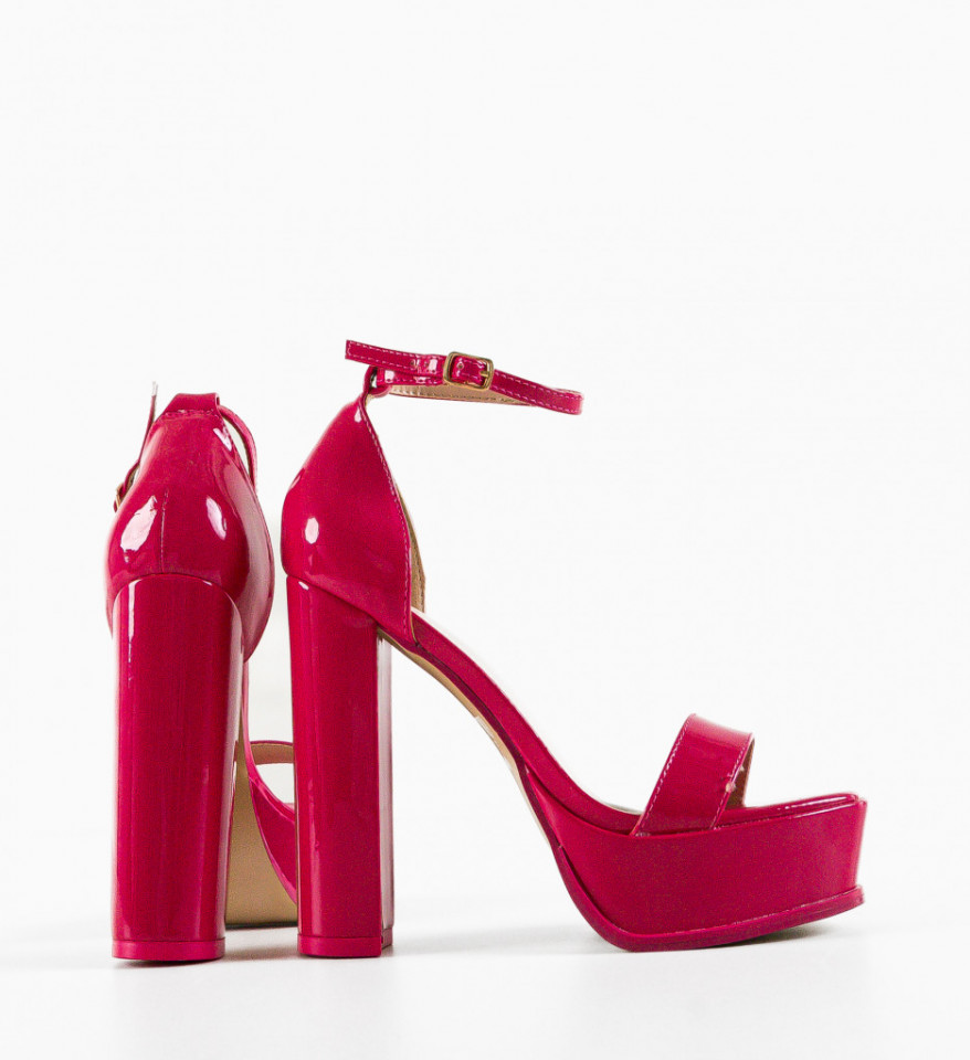 Sandale cu toc Buhy Fuchsia - Img 3