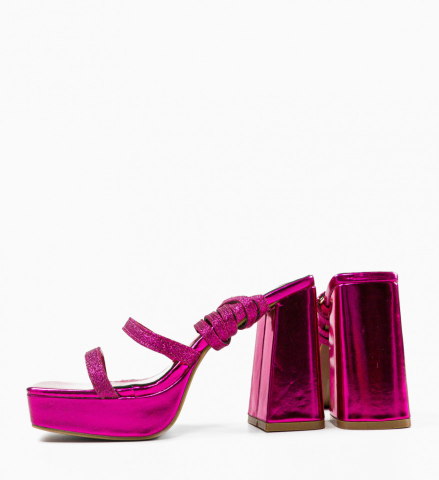 Sandale cu toc Dezi Fuchsia - Img 3