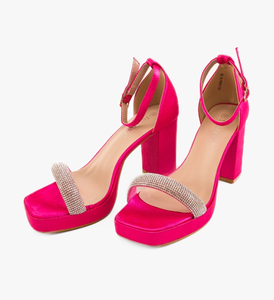 Sandale cu toc Erin Fuchsia - Img 3