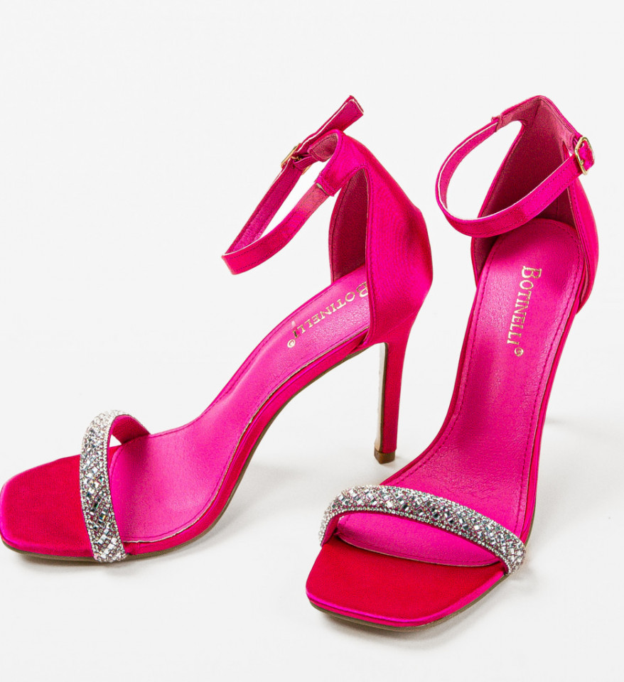 Sandale cu toc Eteset Fuchsia - Img 3