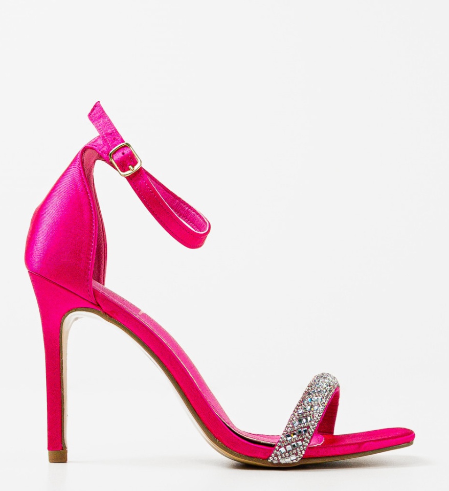Sandale cu toc Eteset Fuchsia - Img 7