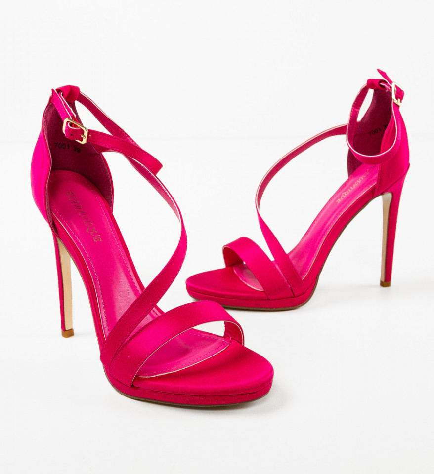 Sandale cu toc Lindon Fuchsia - Img 3