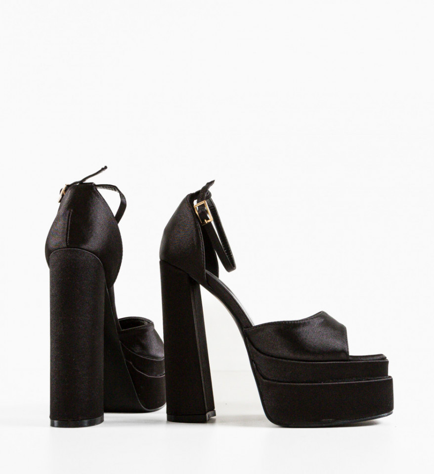 Sandale cu toc Maisy Negre - Img 2