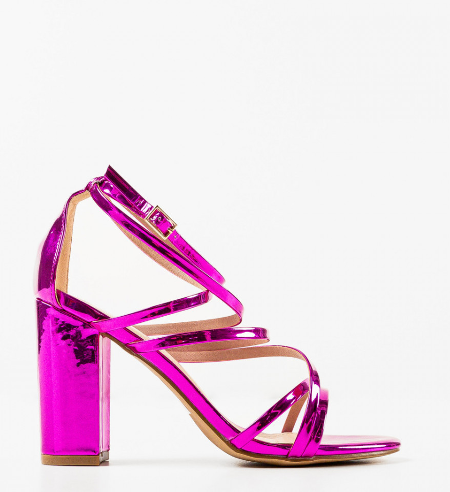 Sandale cu toc Obsesium Fuchsia