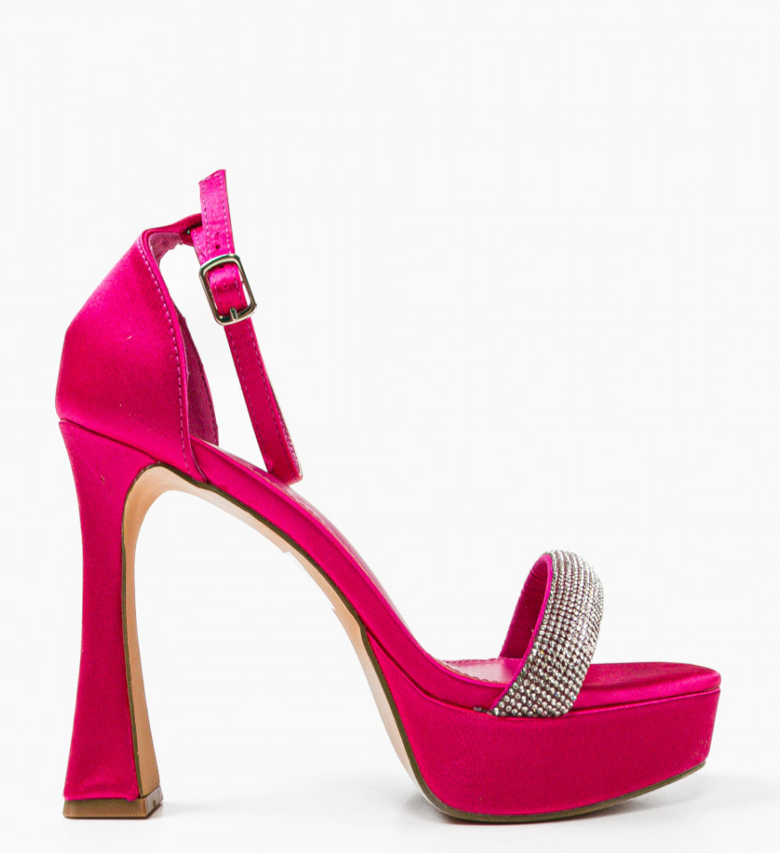 Sandale cu toc Sophie Fuchsia