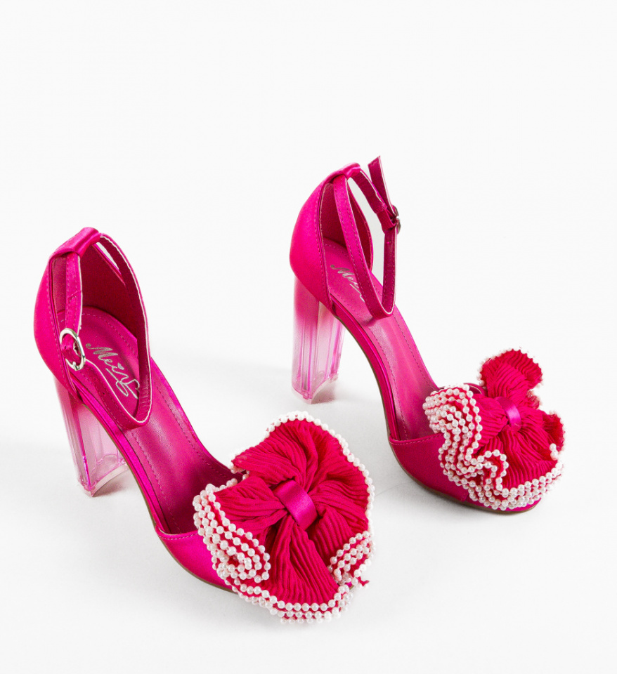 Sandale cu toc Zagora Fuchsia - Img 3