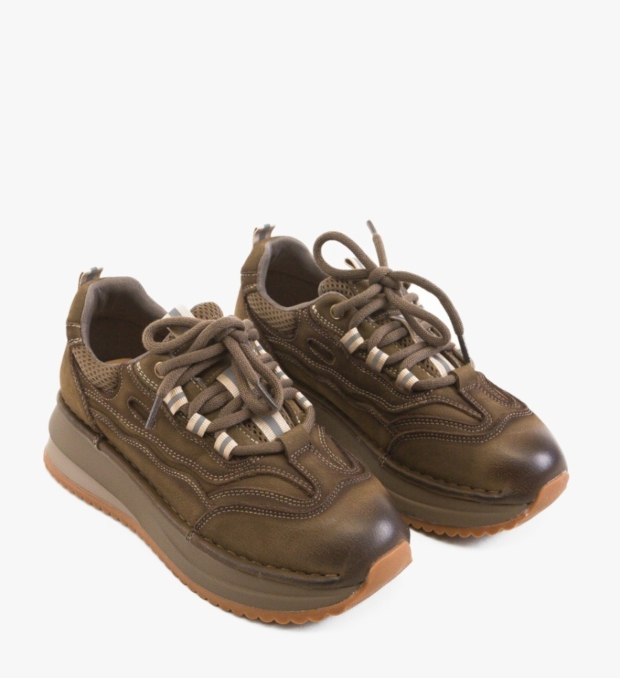 Sneakers dama Akiva Khaki - Img 3