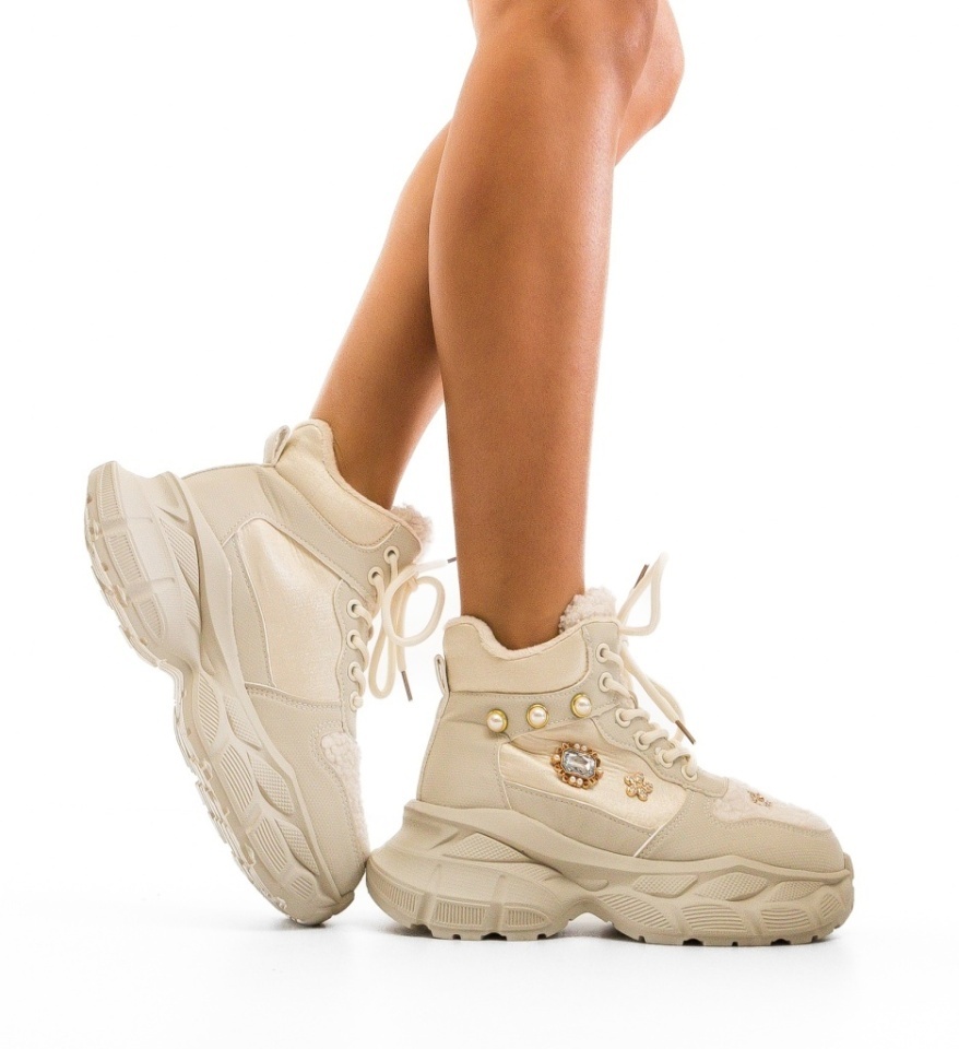 Sneakers dama Erbazy Bej - Img 5
